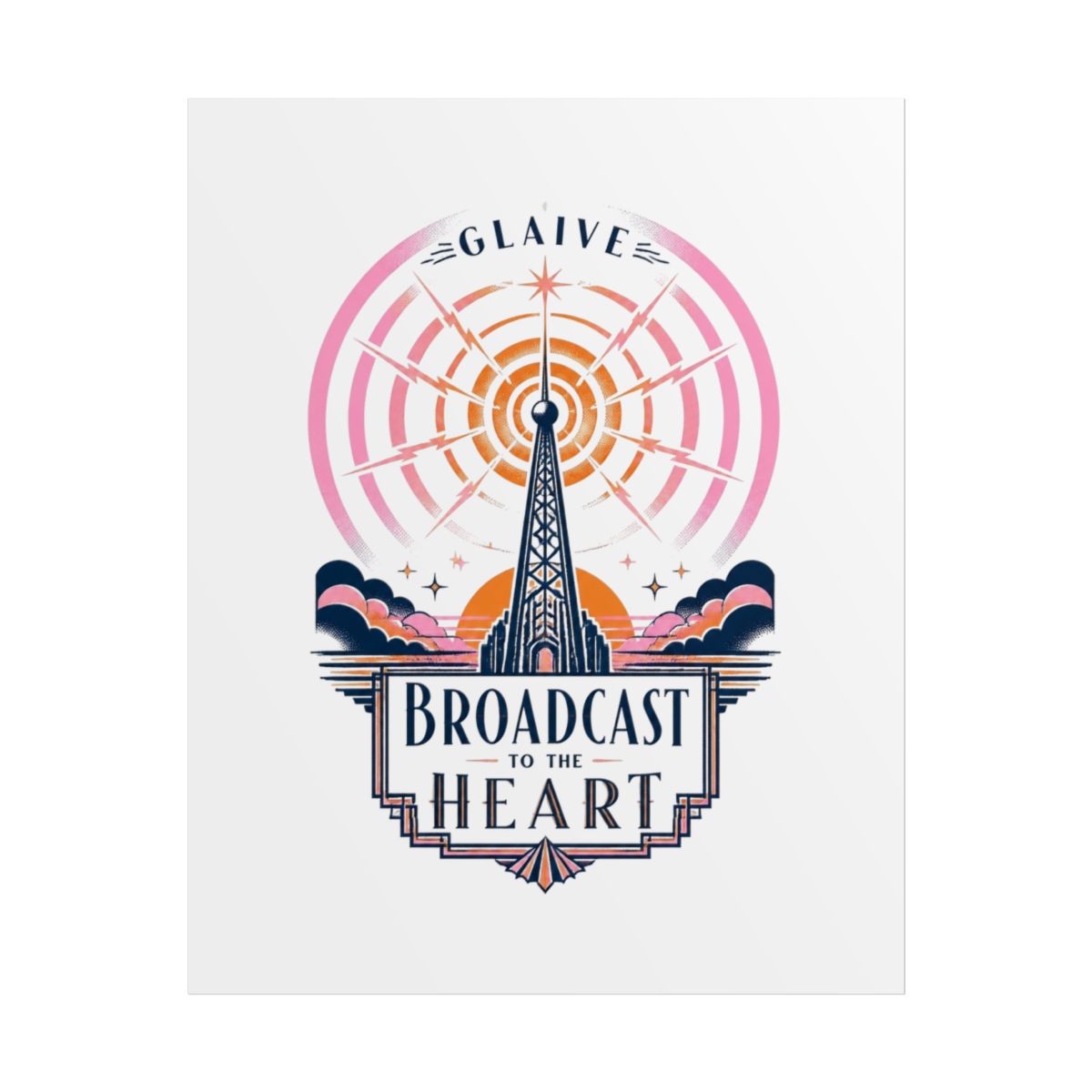 Glaive "Broadcast to the Heart" Poster
